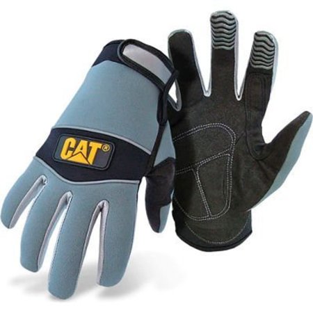 PIP CAT Neoprene Padded Palm Utility Gloves, Large, Gray CAT012213L